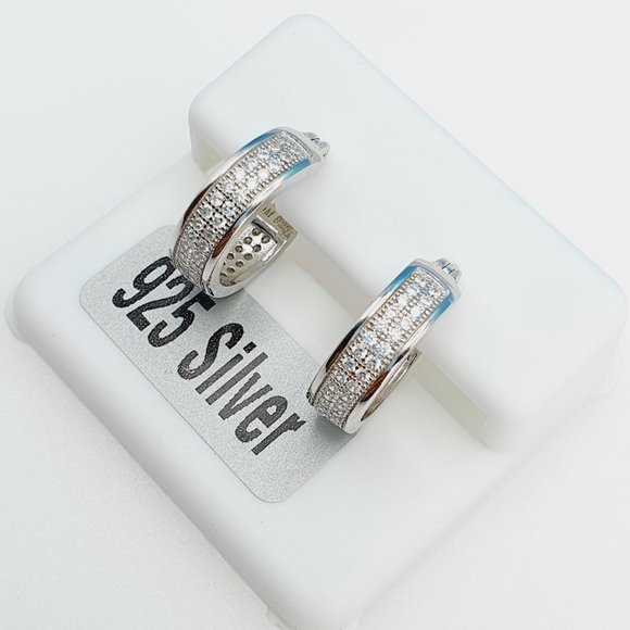 "925 Sterling Silver Cubic Zirconia Earrings, U19254893 - Picture 7 of 11